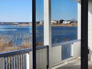 Come spend your summer in this one of a kind bayside 2 bedroom, 2 bath Westhampton Beach Yardarm condo. Decorator designed and luxuriously upholstered primary bedroom with exquisite artwork throughout. Easy living with an open concept, central air, audio system and convenience of a washer dryer in unit. Breathtaking sun drenched sunset views over the Moriches Bay. Two heated gunite pools with lifeguards, three tennis courts and ocean beaches you will never want to leave! Just minutes to Westhampton Beach Villages Main Street. There is truly nothing like it! Hurry!