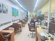 Laurelton Turnkey Nail Salon Business. 1, 000 SF store space with 7 manicures tables, 6 pedicure chairs, 1 waxing room, ventilation system. Rent: $3, 600/m, 3% up/yr. Re tax: $583/m. Security deposit: $10, 800. 2.5-year lease w/option 5-yrs. Business open 6-days/week, closed on Sunday. Street parking.