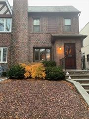 Classic 20Ft Two Story Townhouse in the heart of Rego Park, Spacious L/R, Formal DR, EIK, 3 BR, 1 full and 1 half bath, Private driveway with two car garage, backyard patio.Full basement with no washer dryer, Gas burner, Hot water heater, Schools: P.S. 174 William Sidney Mount, J.H.S. 190 Russell Sage, and Queens Metropolitan High School, Close to shopping and public transportation.A MUST SEE!