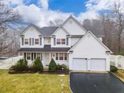 Welcome home to the spacious, 2003 built, 4 bedroom, 2.5 bath Colonial on 1/2 acre lot in Country View Estates at Blue Point. As you enter, there are double-height ceilings, and a great room which is illuminated by the morning sun. Wonderful flow with the primary ensuite bedroom with walk in closets, granite counters and hardwood floors. Located in a secluded cul-de-sac with convenient access to major roadways, shopping and close to downtown Main Street.