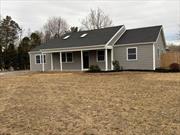 welcome to this totally renovated sprawing ranch this home features new white shaker kitchen with quartz contertops big breakfast bar all new appliances formal ding room with sliders out to park like property also boasts 4 spacious bedrooms with master suite with new bath new hall bath. new siding , new roof, oh vaulted ceiling in living room with 2 skylights , all new floor , brand new heat pump for heating an central air, new 200 amp electric panel seperate laundry room paring for 4 cars on driveway this home is absolutely mint like brand new home