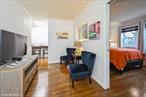Welcome 189 Drake Avenue #1B - a bright and comfortable 1st-floor co-op offering a smart layout, quality finishes, and a prime location in a well-cared-for building in New Rochelle.The home features hardwood floors, recessed lighting, and southeast-facing windows that bring in great natural light while trees outside offer shade and privacy. A dining nook just off the kitchen adds function, and pocket doors throughout help save space. The kitchen is outfitted with granite countertops, cherry wood cabinets, and stainless steel appliances, including a stovetop, microwave, and refrigerator (note: there is no oven). The fully renovated bathroom, updated 6â€“7 years ago, includes a floating vanity, modern tile flooring, and stone backsplash for a clean, updated look.Other highlights include two closets, in-wall A/C, and an assigned parking space (Spot #7). The building features on-site laundry and courtyard, a live-in super, and a welcoming, well-maintained environment.Close to parks, shopping, public transit, and the Long Island Sound. This home offers the ideal balance of comfort and location.