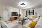 Bright and sunny, this meticulously renovated lower corner 2-bedroom co-op is tucked away in a peaceful, tree-lined, drive-in courtyard. The home features a stunning custom kitchen with granite countertops, tiled backsplash, full pantry, and sleek stainless-steel appliancesâ€”including a gas stove, vented hood, and in-unit washer/dryer. The spacious living room flows into an open-concept area ideal for entertaining, complemented by a formal dining room with a window that can easily be converted into a third bedroom. Both bedrooms are generously sized with ample closet space. The beautifully tiled bathroom showcases accent trim, a marble window sill, custom radiator cover, and a modern vanity with elegant finishes. Additional highlights include oversized windows, recessed lighting, stylish flooring, crown and base moldings, built-in air conditioners, and more. Maintenance includes all utilities, taxes, and parking. No flip tax. Conveniently located near shops, schools, and public transportation.