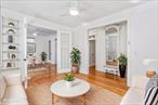 Come see this gem in the heart of the historic district of Jackson Heights! 1 Bedroom with DINING ROOM (including room for a home office!!) ONE BLOCK from the 7 train. COURTYARD ACCESS for dinners alfresco and morning matcha with a book! Cats and small dogs allowed! Very low Maintenance. Large storage space that comes with the apartment! No Flip Tax. Come see this gem of an apartment before itâ€™s scooped up!Building Amenities:Low maintenance cost as compared to other buildingsStroller parking on the first floor for your convenience.Laundry facilities in the building for effortless day-to-day living.A large basement storage space comes with the apartmentA shared courtyard at the back of the building offers space for outdoor gatherings or iced coffee alfresco in warm weather and snow fun in the winterâ€”a true extension of your home.Pet-friendly policies make this a welcoming place for your furry family members.Apartment Features:Beautiful hardwood floors throughout the apartmentDishwasher included adding modern convenience to your daily routine.Ceiling fans in key rooms to enhance comfort and airflow throughout the apartment.Original Georgian-style fixtures ie. gorgeous ornate full-length mirror, a wall sconce that was originally an oil lamp (now electric), the original sink and mirror in the bathroom, two large built-ins for added storage, and a working dumbwaiter! Location Perks:Located just one block from the 82nd Street station (7 train) and close to the Roosevelt Avenue transit hub (E, F, M, R, and 7 trains), this apartment is perfectly positioned for a seamless commute. The surrounding neighborhood offers endless conveniences:Natural food market (all organic!) 2 blocks away.Over The Moon coffee shop, featuring Colombian-inspired French pastries and kid-friendly vibes one block from the apartmentLiberty Bagels two blocks overâ€”donâ€™t miss their famous rainbow bagels!A vibrant farmers market just blocks away (seasonally available), offering fresh produce, bread, fish, and flowers.Family-Friendly Amenities:This home is situated near the newly renovated, Travers Park complete with a splash pad for summer fun, tennis courts for easy cardio, and a new dog run for your furry babies. Just a block and a half from Paseo Park, Jackson Heightsâ€™ very own linear park spanning 26 blocks, where you will be able to enjoy a quiet stroll with a friend over coffee.  A Neighborhood That Has It All:Jackson Heights offers a lifestyle brimming with charm and flavorâ€”at a fraction of the cost of Brooklyn. Here, youâ€™ll find larger, more beautiful apartments that blend space and style with character. The vibrant community boasts tree-lined streets, family-friendly amenities, and world-class dining options Dining and Community Highlights:A vibrant dining scene with cuisines ranging from Thai and French to Nepalese, Japanese, Italian, and more.Unique local shops, such as the Stand-Alone Cheese shop and Table Wine, perfect for impromptu gatherings.Family-friendly amenities, including Tribeca Pediatrics and multiple preschools nearby.Popular neighborhood spots like Queensboro (coworking space by day) and Espresso 77 coffee shop (live music venue by night).This apartment combines the charm of a pre-war building with modern conveniences and a thriving community at your doorstep. Jackson Heights truly offers Brooklyn&rsquo;s charm at a better valueâ€” Opportunities like this are rare and wonâ€™t last longâ€”donâ€™t miss your chance to call it yours! Schedule a visit today and discover your dream home!