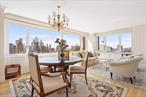Welcome to Residence 33U, one of the most exceptional three-bedroom, two-bathroom homes at the iconic Sheffield Condominium. Spanning 1, 599 square feet, this fully renovated corner unit blends timeless elegance with modern luxury. A private storage unit, conveniently located on the same floor, is a rarity in Manhattan and is included with the purchase.Bathed in natural light, the apartment faces south and west, offering breathtaking views of the Hudson River and Manhattan skyline. Thoughtful upgrades include detailed crown moldings, custom wall paneling, built-in cabinetry, and rich finishes throughout.The open-concept chefâ€™s kitchen is designed to impress, featuring bespoke cabinetry, top-of-the-line appliances, and striking Calacatta marble countertops. The spacious living and dining area is ideal for entertaining, enhanced by oversized windows that frame stunning city views. Just off the living area, a den offers flexibility - easily transformed into a third bedroom or used as a cozy lounge or office.The second bedroom has been reimagined as a sophisticated home office with exquisite custom millwork. The expansive primary suite is a private retreat, complete with abundant sunlight, a generous walk-in closet, and a luxurious en-suite bathroom boasting a soaking tub and dual vanities. Additional highlights include plentiful storage throughout and in-unit washer/dryer hookups ready for installation.Luxury Living at The Sheffield - Designed by acclaimed architects CetraRuddy, The Sheffield is a full-service, white-glove condominium offering an unmatched lifestyle. Amenities include a 24-hour doorman, concierge services, a parking garage, and a rare outdoor plaza with seating and landscaped gardens.The crown jewel of the building is the Sky Club, a 24, 000-square-foot, three-level residentsâ€™ oasis perched on the 58th floor. Amenities include two rooftop terraces with panoramic views, glass-enclosed, year-round saltwater pool, a fully equipped fitness center with weight room, yoga, Pilates, and Spin classes, spa facilities with steam rooms, saunas, and locker rooms, resident lounges, a wet bar, billiards/game room, and childrenâ€™s playroom and cold storage, a bike room, laundry on every floor, valet services, and morePerfectly located near Columbus Circle and Central Park, youâ€™re minutes from Hudson River Park, Carnegie Hall, the Theater District, and Midtownâ€™s business core. Enjoy premier shopping and dining at Nordstrom and The Shops at Columbus Circleâ€”including Whole Foodsâ€”and seamless access to all subway lines and crosstown buses.