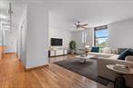 Welcome to this 2-bedroom, 2-bath corner unit sitting on the 4th floor of an impeccably maintained, pet-friendly elevator building just steps from Fort Tryon Park! A long entry hallway leads to an expansive living and dining area, with windows allowing natural light and tranquil treetop views. The kitchen, thoughtfully separated from the living room, features granite countertops, stainless steel appliances, and generous cabinet storage. Both bedrooms are well-proportioned and bright, with one bedroom offering western and southern exposure. Two full bathrooms, each positioned on opposite sides of the home, provide excellent functionality and privacy. Additional highlights include hardwood floors throughout, abundant closet space, and ceiling fans in every room. Residents enjoy shared laundry, a bike room, and the option to purchase on-site parking. Located in the heart of Hudson Heights, near the A train, the Cloisters, and plenty of shopping/nightlife, this is serene Upper Manhattan living at its best.