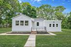 enjoy your summers with this Lovely updated ranch located down the block from the shirley beach and a 5 minute ride to smith point beach. The house is totally renovated, New kitchen w/ quartz countertops, all new vinyl floors, 2 new bths. Nice open floor plan. Large property, IGS. just bring your cloths and move right in.