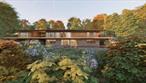 This architecturally significant Catskills property offers premium modern living. The distinctive 3, 000 square foot residence, designed by Mapos Architects, features a sustainable green roof and strategically nestles into the landscape to provide privacy from the approach while maximizing views on the downhill side. The main home design is conceived as an elegant bar nestled into the landscape, complemented by a charming screen porch ideal for summer evenings and al fresco dining. Adjacent to the main house, a detached guest suite offers privacy and comfort for visitors. The upper level showcases an open-concept main living area with abundant natural light and direct access to an expansive deck . The primary suite occupies a prime position at the end of the home, featuring its own private deck. The lower level includes a versatile family room ideal for entertaining or conversion to a home gym, two additional bedrooms, and a full bathroom. Triple-pane sliding glass doors open directly to the pool deck, creating a seamless indoor-outdoor living experience. Vly House represents a rare opportunity to own a contemporary architectural gem that balances sophisticated design with practical luxury in one of the Catskills&rsquo; most desirable locations, just two hours from New York City.