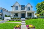 Stunning New Construction Center Hall Colonial - This beautifully designed home offers 3, 759 square feet of elegant living space, including a fully finished lower level, and welcomes you with a charming front porch and a grand two-story entry foyer. The main level features a formal living room, an elegant dining room, and a spacious open floor plan with premium finishes throughout. At the heart of the home is a modern chefâ€™s kitchen with European stainless steel appliances, sleek white cabinetry, quartz countertops, and a sunlit breakfast area that opens to a paver patio and private backyardâ€”perfect for indoor-outdoor living. A comfortable family room with a gas fireplace, powder room, and a guest bedroom or home office with a full bath complete the first floor. Upstairs, the serene primary suite includes a tray ceiling, a generous walk-in closet, and a luxurious spa-like bath with a soaking tub, oversized rain shower, and double vanity. Three additional bedrooms share a stylish hall bath with a spa shower. A second-floor laundry room with washer and dryer offers added convenience. The fully finished lower level provides a spacious playroom, full bath, utility room, and separate outside entrance. Additional highlights include a detached 1.5-car garage, off-street parking, and an in-ground sprinkler system. Ideally located near the town center, LIRR, and shops, with access to top-rated Port Washington schools, this home is the perfect blend of modern luxury and everyday comfort.