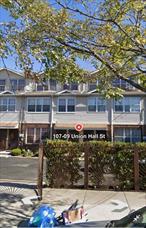 This income-generated property is nestled within a secure gated community, boasting a spacious 2 bedroom, 1 bathroom unit on the first floor, complete with a living room and kitchen. The second and third floors are configured as a duplex, featuring 3 bedrooms, 2 full bathrooms, a kitchen and a living area. Each floors has its own heating system and electrical meters