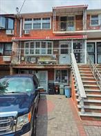 Brick 2 family - 4 story ( basement plus 3 floors). Walk in finished basement. 2nd floor split level apartment with 4 bedrooms 2 full baths and 1 half bath , living room dining room, kitchen + ( master bedroom with half bath and walk in closet) 3 floor : split level 3 bedrooms 1.5 baths living room, dining room, kitchen, balcony.Parking, back yard with deck finished basement, laundry room. Near L train. Bus -B6. Near Canarsie Pier and Canarsie Park.Great Location near transport, Shopping and Canarsie Pier.
