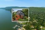Overlooking the expanse of Greenwood Lake, this three-level, 4-bedroom, 3.5-bath designer home pairs water, woods and light. A recently paved drive leads to elegant landscaping, charcoal siding and expansive wood decks positioned for optimal water and mountain views. A seasonal stream and natural waterfall run through the .46 acre lot and provide a soothing soundtrack for morning coffee or alfresco dining. Enter on the lower level through a glassy solarium, a plant loverâ€™s paradise. This floor also offers a gym, guest bedroom and full bath, storage, laundry and mechanical room. Up one level, gatherings flow easily between a dining room, a living room anchored by a wood stove with slate hearth, and a refreshed kitchen with quartz counters, double ovens and island range; an office with waterfall views and a half bath completes the floor. The top level hosts three bedrooms and two full baths, including primary suite with lake views a walk-in closet and an ensuite with soaking tub. Extensively updated: new 4-bd septic system (2025), resurfaced decks (2025), lower-level bath remodel (2025), and kitchen refresh with new quartz counters (2023), wood floors installed/refinished (2023). Minutes to village shops, marinas, and roughly an hour to New York City. With the lake at your doorstep and Sterling Forest trails at your back, this move-in-ready home is unique, stylish and ready for you to enjoy.