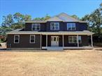 Lovely New Construction Colonial Style Home, Oversized Half Acre Flag Lot, This Luxury Home Features Over 2000 Sq. Ft. of Living Space Plus A 2 Car Garage And Covered Front Porch, 4 Bedrooms, 2.5 Bathrooms, Primary Suite With En-Suite Bathroom-Double Vanity, Kohler Fixtures, Quartz Counters, Subway Tiled Shower, Soaking Tub, Walk In Closet, Gourmet Kitchen, 42 Inch Upper Shaker Cabinetry, Quartz Countertops, Center Island, Stainless Steel Frigidaire Appliances,  9&rsquo; Ceilings 1st Floor, 36 Gas Fireplace in Huge Great Room, Open Floor Plan, Dining Room, Hardwood Floors, Full Basement 8 Ceilings, 200 AMP Electric, Hi Hats Throughout, New Construction Builders Fees Apply, Minutes Away From Smith Point Fire Island Nation Seashore Ocean Beach, Parks, Marinas, Boating, Fishing, Public Transportation, Train Station, Shopping, Restaurants, Construction Near Completion!!