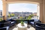 An Exceptional Double-Balcony Residence at The Ritz-Carlton Residences, North HillsWelcome to 3, 500 square feet of refined living in this rare, double-unit residence at The Ritz-Carlton Residences, North Hills; where everyday life is defined by elegance, comfort, and world-class service.Dramatic western exposure fills the home with natural light and offers sweeping views of the resort-style pool and clubhouse, setting the tone for effortless luxury. Two expansive private balconies provide front-row seats to breathtaking sunsets, an unforgettable backdrop to your daily routine.The primary bedroom is a serene retreat, complete with a custom walk-in closet and a spa-inspired marble bath featuring a soaking tub, double vanity, and oversized glass-enclosed shower. A private balcony off the suite offers peaceful outdoor space with picturesque views of the pool and clubhouse, perfect for morning coffee or evening relaxation.Two additional bedrooms, each generously proportioned and beautifully appointed, offer their own ensuite baths and ample closet space, ideal for guests, extended family, or a private home office.At the heart of the home, a stunning double-sided marble fireplace anchors the spacious den and living room, creating warmth and ambiance throughout. Floor-to-ceiling windows, soaring ceilings, and rich solid hardwood floors enhance the open, airy design.The gourmet kitchen is a chefâ€™s dream, fully equipped with premium appliances including Sub-Zero, Wolf, and Bosch, along with a walk-in butlerâ€™s pantry for seamless entertaining and everyday ease.Residents enjoy exclusive access to The Ritz-Carltonâ€™s unrivaled amenities: a private clubhouse, indoor swimming pool with hot tub, outdoor swimming pool with hot tub and full food and towel service, state-of-the-art fitness center, private theater, resident lounge, valet parking, concierge, and 24-hour security all just minutes from Manhassetâ€™s LIRR station and the luxury boutiques of Americana Manhasset, 20 miles from Manhattan, and 60 miles from the Hamptons.Additional features include four private, designated parking spaces and an oversized storage unit, offering both convenience and peace of mind.This is more than a home, itâ€™s a lifestyle curated by The Ritz-Carlton, where luxury is not a feature, but a standard.