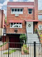 Welcome home to this absolutely pristine duplex brick semi-detached two family home with walk out private lower level and fenced yard. Three bedrooms over two bedrooms exuding impeccable style. All lovingly maintained throughout.  Multi- level perfection from arched entry, fireplace, chic cabinetry, updated bathrooms, bright bedrooms, and custom closets. No detail overlooked. Garage converted to den / living area in walk out basement with additional bathroom while leaving ample frontal storage behind custom garage doors. Save on your electricity bills with the fully owned and transferable solar panel roof.