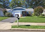 Welcome to 144 Edinburgh Drive in Ridge - Bright & Sunny Ranch in Leisure Knoll - Spacious Open Floor Plan - Eat In Kitchen, Living Room, New Carpeting, Updated S/S Appliances, New Washer/Dryer - Updated Bathroom, In Ground Sprinklers, 1 Car Garage, 200 AMP Service - 2 Bedroom, 2 Bath - Danbury Unit. Desirable community with Clubs, Pool, Transportation & Security. Min. Age: 55 HOA $400.00 Per month - Includes Snow Removal, Cable -- True Taxes: 7, 775.81 - Age Verification Needed for over 55 with Signed Agreement. Close to Highways & Shopping!
