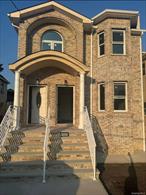 Newly constructed two-family detached residence features 2 spacious living areas with 3 bedrooms and 2 full bathrooms, plus a private balcony. The home offers a full basement with high ceilings, a full bathroom, and a private outside entrance, providing excellent potential for additional living or recreation space.Situated on a 30x100 lot, this property also includes a private driveway for convenient off-street parking.