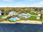 Set on a private flag lot with approximately 250 feet of bulkhead along the Great South Bay, this extraordinary Bayport residence offers a rare combination of privacy, sophistication, and resort-style living. Panoramic water views stretch across the bay to the silhouettes of Fire Island, providing a breathtaking backdrop for both sunrises and sunsets.The waterfront grounds are designed for ultimate relaxation and entertaining, featuring an in-ground pool on the bay side, expansive patios, and generous decking that transitions to a private sandy beach. A summer kitchen on the lower level allows seamless indoor-outdoor living. Completely reimagined through a full interior renovation, the home blends contemporary design with coastal elegance. The state-of-the-art kitchen is appointed with Viking appliances, a wet bar, and custom cabinetry that flows into open, light-filled living spaces showcasing the homeâ€™s incredible views. Each bedroom is en suite, offering private baths for comfort and luxury, while a separate guest suite provides an inviting retreat for visitors. The primary suite is a sanctuary unto itself, featuring dual walk-in closets, a spa-inspired bath, and a spiral staircase leading to a private sitting roomâ€”perfect for quiet moments above the bay. Every detail, from the refined finishes to the architectural flow, has been executed with thoughtful precision and timeless style. This exceptional property embodies waterfront living at its finestâ€”where every window frames the beauty of the bay, and every day feels like a getaway.