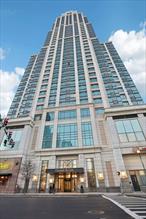 Unquestionably the finest home and the largest of the two Bed Room layouts available in Trump Plaza. This stunning corner unit is perfectly situated for panoramic views of the Long Island Sound and the Manhattan skyline. With 9 ft. floor to ceiling windows you will feel as though you are living in a glass house in the sky! Renowned Trump luxury and amenities, terrific urban conveniences and elegant city life complete the package for this fine home. Beautifully updated throughout, this move-inâ€“ready home features new engineered wood flooring, fresh paint, modern lighting, solar shades, smart thermostats, and upgraded HVAC units. The living and dining areas feel bright and open, complemented by LED recessed lighting and updated fixtures.The kitchen was fully remodeled with porcelain floors, high-end cherry wood cabinetry, quartzite countertops and backsplash, under-cabinet lighting, a redesigned soffit, and premium stainless-steel appliances, including a 30-inch range, four-door refrigerator, dishwasher, and stainless/glass hood. Both bathrooms have been completely renovated with floor-to-ceiling porcelain tile, premium glass enclosures, new vanities, upgraded fixtures, recessed medicine cabinets, LED lighting, new exhaust fans, and modern switches. The secondary bathroom includes heated floors, while the primary features a cast-iron tub with quartz surround and double sinks. Additional upgrades include new smoke detectors, pocket doors, new HVAC in multiple rooms, and thoughtful finishes throughout. Parking is optional and not included with the purchase of the unit. Monthly cost is $208 per car.